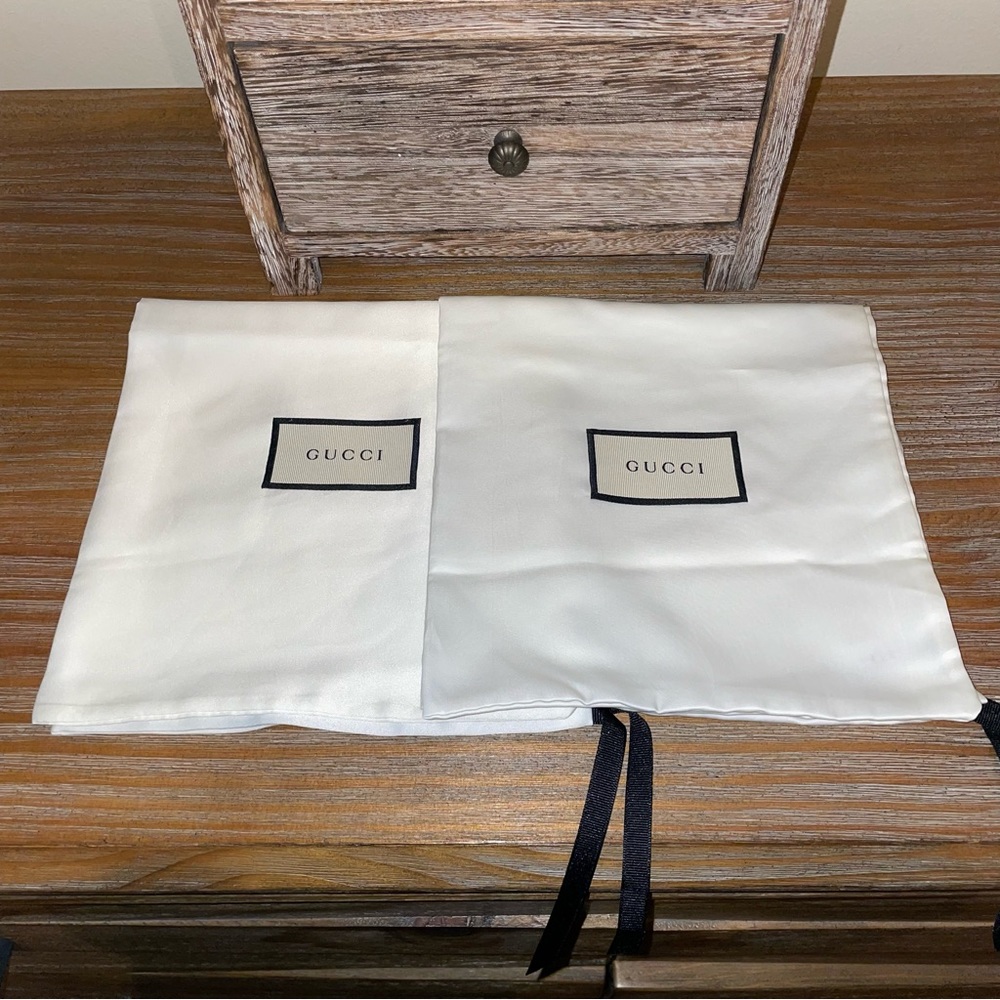 New! Set of Two Gucci Shoe Dust Bags - Authentic!